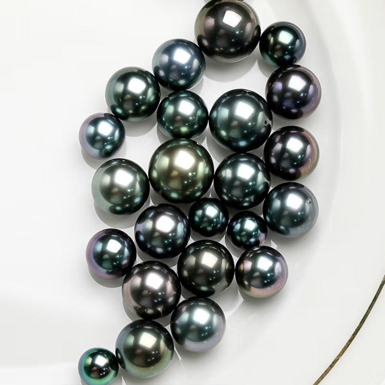 Black tahitian pearls tahitian pearl strand 14ky gold clasp etsy Black tahitian pearls tahitian pearl strand 14ky gold clasp etsy