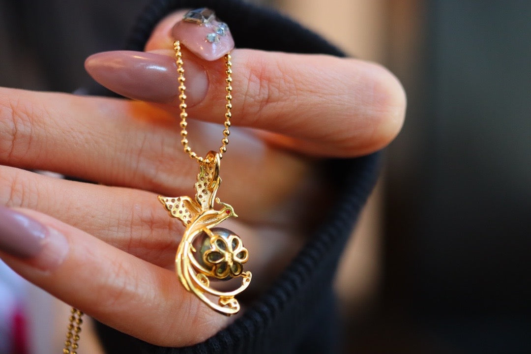 ( N10) Necklace (Tahitian black pearl design style)$119