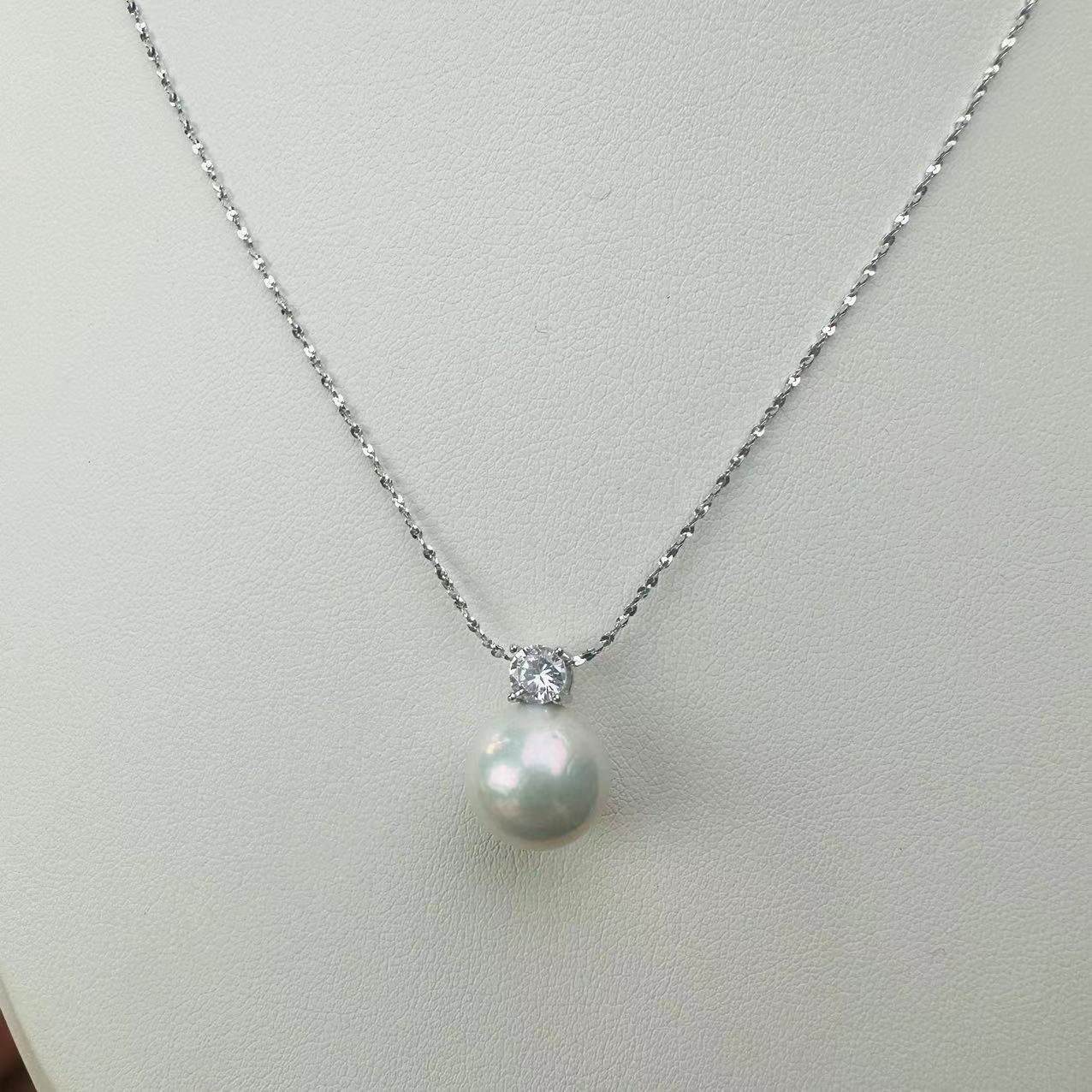 (N25) 925 Silver Pearl Necklace$26
