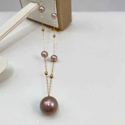 (N21)  18K Gold Gypsophila Pearl Necklace $148