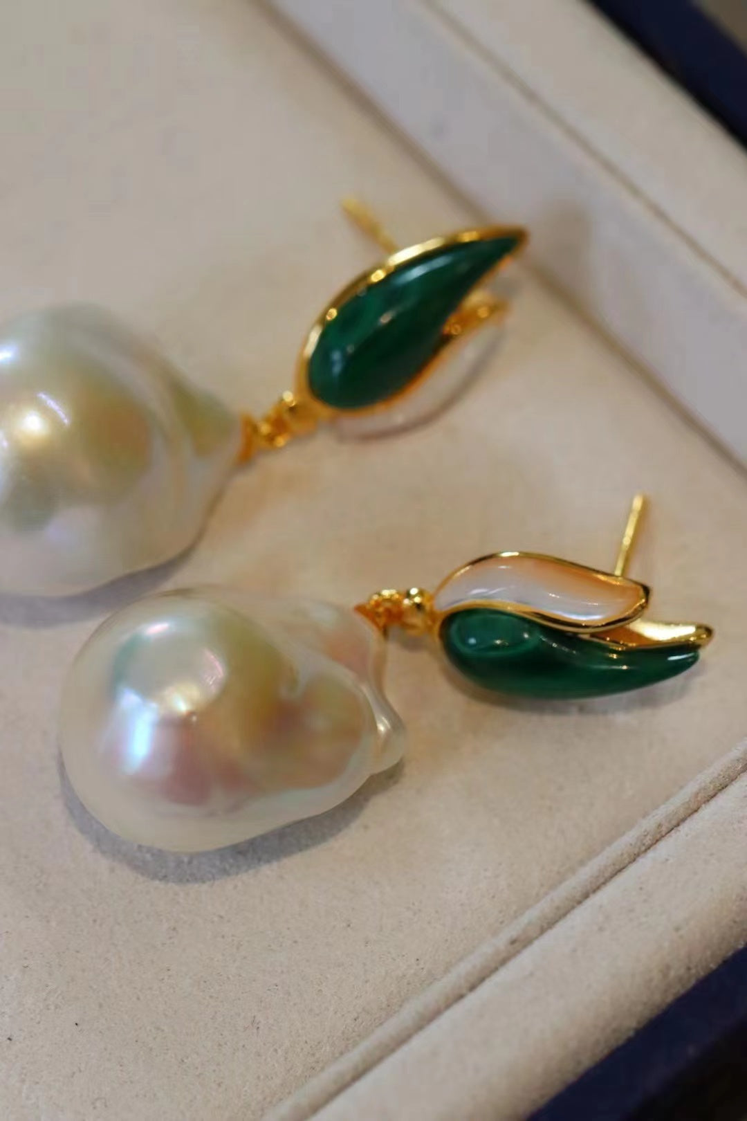 [E44] 925 Silver Baroque Pearl Earrings $69
