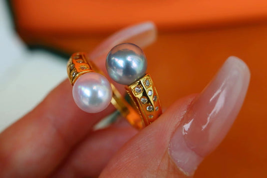 [R23] 925 Silver Akoya Madama Pearl Ring $59