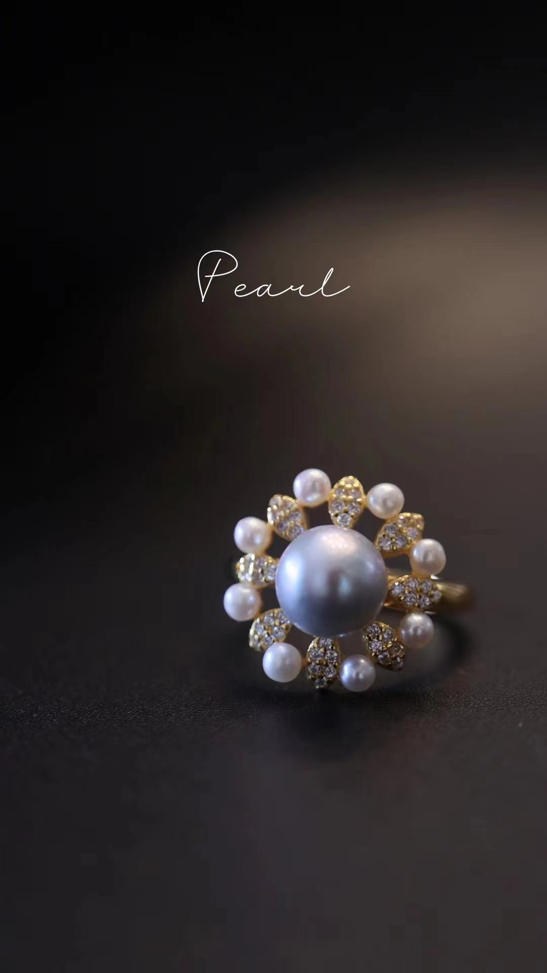 [R24] 925 Silver Akoya Madama Pearl Ring $55